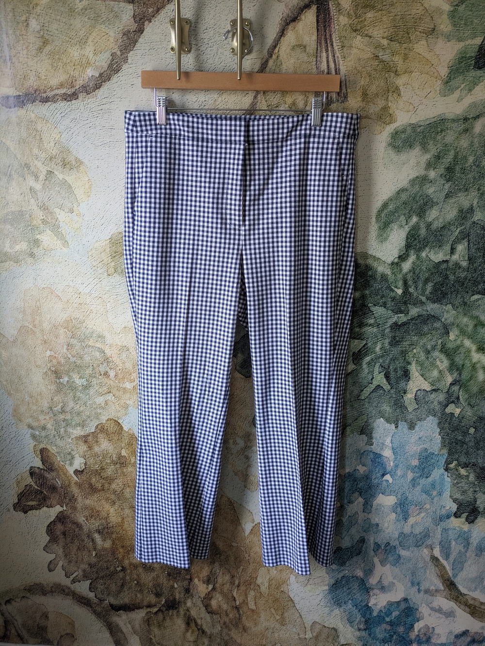 Men's Blue & White Gingham Pants